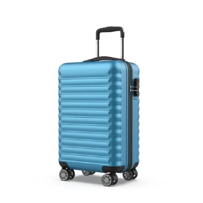 Immagine di NUMADA Trolley Bagaglio a Mano Upfly 20&#039; ABS (53x33,5x22cm) con chiusura combinazione e 4 ruote doppie 360. Valigia da cabina rigida resistente leggera interni scomparti Grigio