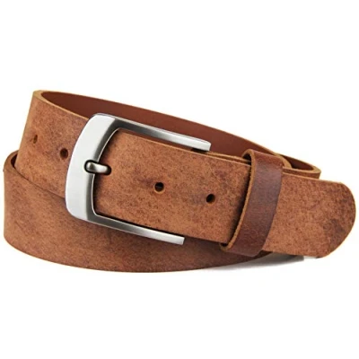 Immagine di Frentree Cintura in vera pelle di bufalo, made Germany, per uomo e donna, larghezza 3,8 cm, colore: Marrone