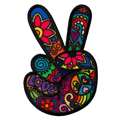Immagine di Mono Quick 1002 X Hippie ? Peace Hand Happy Toppe termoadesive Mani (10029 Peace)