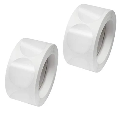 Immagine di milaosk 1000 Adesivi Rotondi,25mm Etichette Adesive Trasparenti Rotonde per Chiusura Confezioni,Sigillo Trasparente Imballaggio al Dettaglio (25mm)