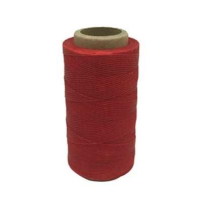 Immagine di Yulakes Filo cerato per cucire pelle, riparare scarpe e molto altro, lunghezza: 260 metri, larghezza: 1 mm Red