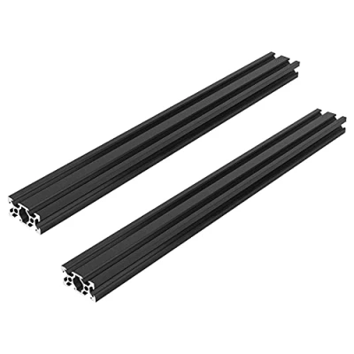 Immagine di 2 guide lineari anodizzate da 700 mm, 2040 V, standard europeo, 20 x 40, profilo in alluminio per stampanti 3D, macchine CNC fai te (700 mm)