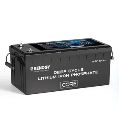 Immagine di Renogy batteria al litio 12 V 300 Ah LiFePO4 con auto riscaldamento, 3840 Wh A BMS 5000 cicli su da 24 48 per impianto solare domestico, cabine motore marine, camper