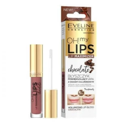 Immagine di Eveline Cosmetics Oh! My Lips Gloss Volumizzante al Peperoncino con Acido Ialuronico per Labbra Più Voluminose e Idratate Profumo di Cioccolato