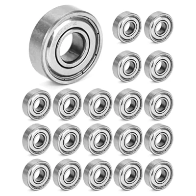 Immagine di QWORK 20 Pezzi Cuscinetti a Sfere 6000ZZ, Cuscinetto Gola Profonda in Miniatura Doppia schermatura Metallo, 10mmx26mmx8mm, Acciaio al Carbonio