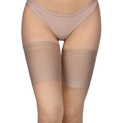 Immagine di Annes styling Fasce elastiche anti sfregamento per cosce, da donna, in silicone antiscivolo, rivestite raso e pizzo Visone Taglia S