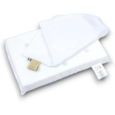 Immagine di GM Cuscino Baby Memory 24x34 Neonato Culla Ultra traspirante in Foam Con Federa Bianca 100% Cotone Sfoderabile Per lettino, trasportino, ovetto, next to me Made Italy