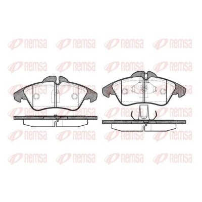 Immagine di REMSA 0578.00 Kit pastiglie freno Assale anteriore Predisposto per contatto segnalazione usura con foglio adesivo accessori, molla