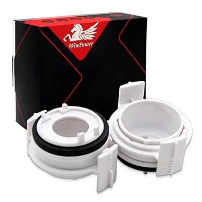 Immagine di WinPower H7 Xenon lampadina Adattatore Supporto Clip Fermo Base Zoccolo Compatibile con E46 E65 E90, 2Pezzi