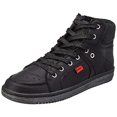 Immagine di Kickers Lowell, Scarpe da Ginnastica, Nero Lucido, 33 EU