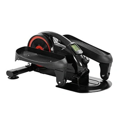 Immagine di KM Fit Leg Trainer con display LCD e APP Cyclette Mini Elliptical Crosstrainer per casa ufficio Resistenza magnetica regolabile in continuo Fino a 100 kg Sistema SilentBelt