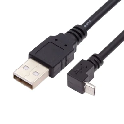 Immagine di CY, cavo da 1 m Micro USB maschio ad angolo di 90 gradi a USB, ricarica e trasmissione dati per cellulare tablet