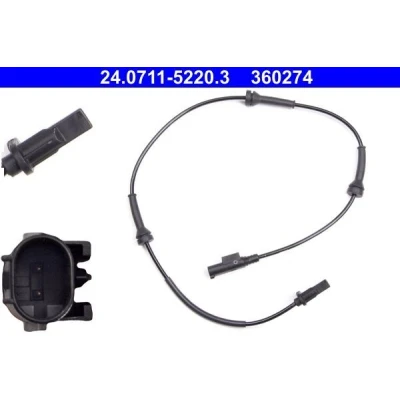 Immagine di ATE 24.0711 5220.3 Sensore ABS 706 FIAT: 500 Hatchback, C Cabrio, ABARTH: 500C / 595C 695C FORD: KA Hatchback