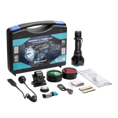 Immagine di OLIGHT Warrior X Turbo kit Torcia tattica a LED Lampada potente 1100 lumen luminosa 2 modalità di illuminazione Cavo ricarica magnetico MCC3 3,6 V Batteria inclusa