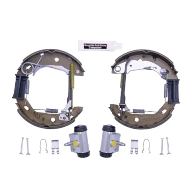 Immagine di HELLA Shoe Kit Pro 8DB 355 005 061 freno, freno a tamburo con accessori, cilindretto regolatore/attuatore leva mano