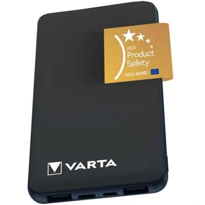 Immagine di VARTA Power Bank 10000mAh, Batteria Esterna on Demand con 4 porte (1x Micro USB, 2x USB A, 1x C), compatibile tablet &amp; smartphone, pacco di stoccaggio in imballaggio ecologico