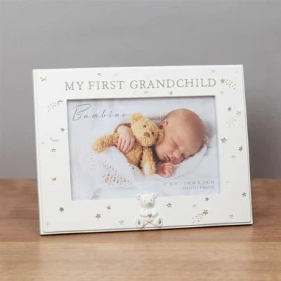 Immagine di Widdop Cornice portafoto in resina per primo nipote, 15,2 x 1,2 m, colore: bianco