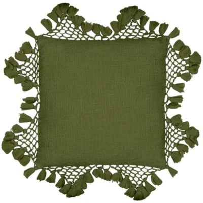 Immagine di Yard Fodera per cuscino con nappe in macramè Anko