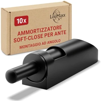 Immagine di LouMaxx Softclose Set di 6 smorzatori per porte e cassetti, ammortizzatori porte, con chiusura morbida