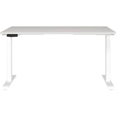 Immagine di Germania Scrivania 7905 642, in grigio chiaro/bianco, regolabile altezza, 140 x 120 80 cm (LxAxP)