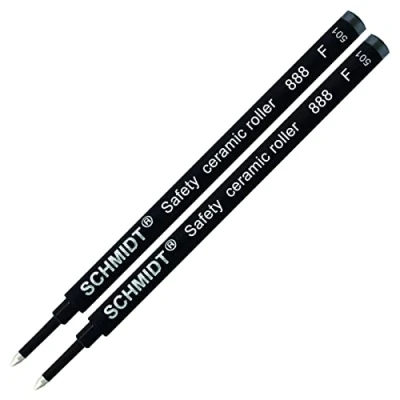 Immagine di Schmidt Penna a sfera in ceramica di sicurezza, 888 F, 2 pezzi, colore: Nero