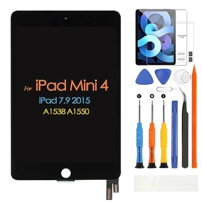 Immagine di ARSSLY LCD Display per iPad Mini 4 A1538 A1550 7.9 2015 Touch Schermo Touchscreen Digitazer Pannello Vetro Assembly con Gratuito Pellicola Temperata, Riparazione Kit