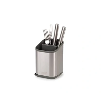 Immagine di Joseph Duo Scolaposate da lavello con scomparti e vano Porta coltelli, Cestello Portaposate per cucina, Acciaio Inox