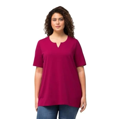 Immagine di Ulla Popken Tshirt basic, Donna, Taglia: 70/72, Magnolia red