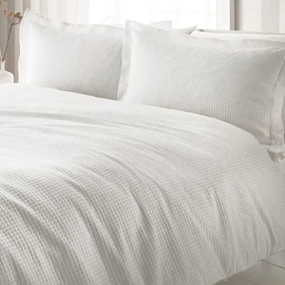 Immagine di The Linen Yard Set copripiumino in cotone con texture cialda