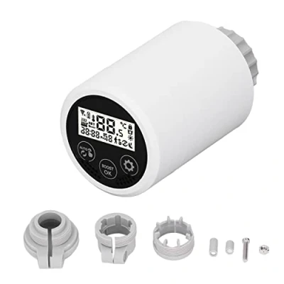 Immagine di Valvola Termostatica per Radiatore, Supporto WiFi Intelligente, Telecomando APP, Regolatore Programmabile Regolazione della Temperatura