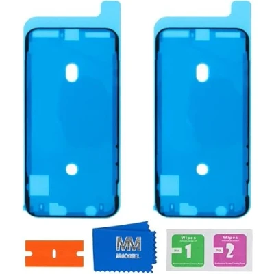 Immagine di MMOBIEL 2 adesivi interni pretagliati e impermeabili per display LCD, compatibili con iPhone X da 5,8 pollici Blu