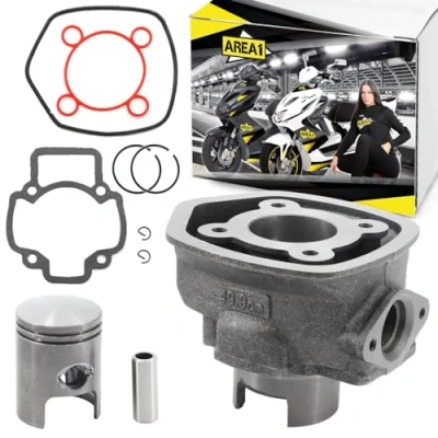 Immagine di Area1 Cilindro di ricambio 50ccm 2T LC 5 angoli compatibile con NRG mc2+3, Power/adatto per SR50, R, Factory/adatto Runner DD, DT, SP, Purejet, DNA/adatto