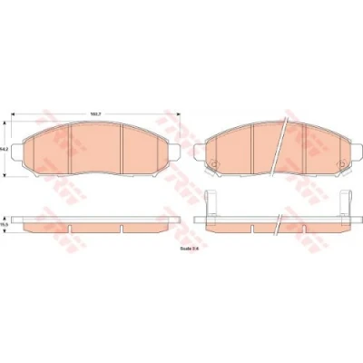 Immagine di TRW GDB3520 Kit pastiglie freno con segnalatore acustico usura