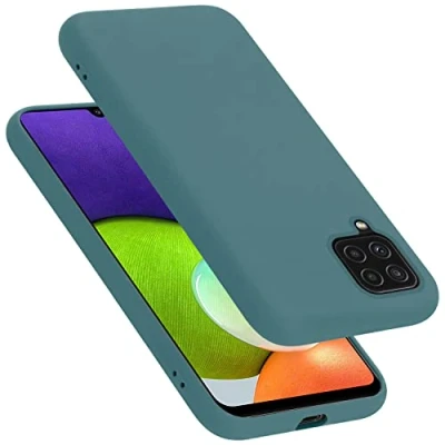 Immagine di Cadorabo Custodia compatibile con Samsung Galaxy A22 4G / M22 M32 in LIQUID VERDE Morbida Cover Protettiva Sottile di Silicone TPU Bordo Protezione Ultra Slim Case Bumper