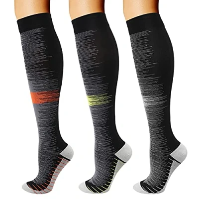 Immagine di DRESHOW Calze a Compressione Graduata per Uomo E Donna Elastiche Sportive Atletica, Corsa, Viaggi Volo, Ciclismo