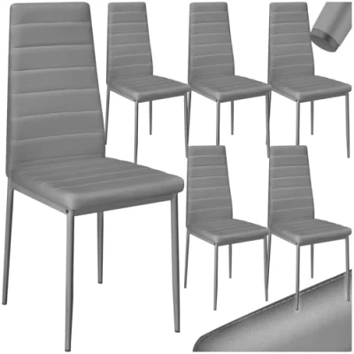 Immagine di TecTake Set di sedie per sala da pranzo 41x45x98,5cm disponibile in diversi colori e quantità (6x Grigio No. 401851)
