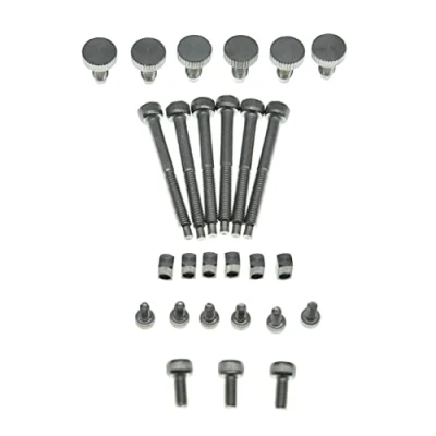 Immagine di KAISH Set intero in acciaio inox Tremolo Fine Tuner Viti String Insert Block Sella di montaggio Dado bloccaggio &amp; Lock per FR