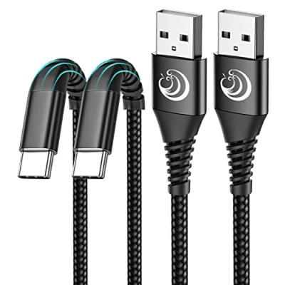 Immagine di Yosou cavo USB C da 2 m, in nylon intrecciato con di ricarica veloce compatibile Samsung Galaxy S10 S9 S8 A40 A50 A70, caricabatterie per Huawei P30 P20, GoPro Hero 7 6 5, OnePlus 5T
