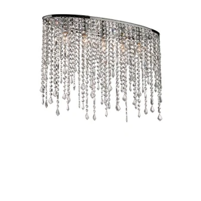 Immagine di Ideal Lux Rain PL5 Lampada da soffitto E14, Argentato, old size format adapt to the family