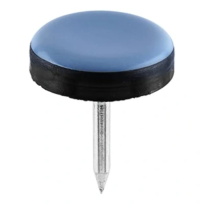 Immagine di 16 feltrini per mobili in teflon, rotondi, con chiodo, diametro 19 mm, spessore 5 rivestimento PTFE, piedini teflon