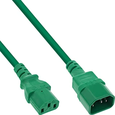 Immagine di InLine® Prolunga per dispositivi a freddo, da C13 C14, verde, 0,5 m