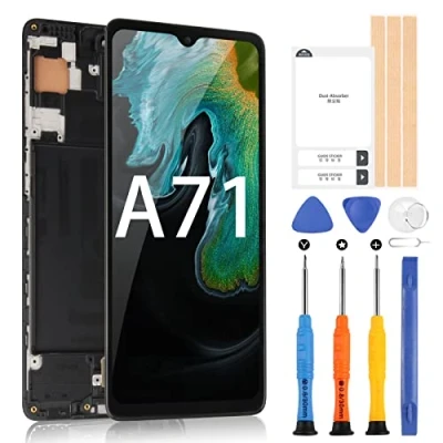 Immagine di LCD Schermo per Samsung Galaxy A71 A715 2020 SM A715F A715F/DS Display Touch Screen Digitizer Full Assembly con Riparazione Kit(Incell,Nero Cornice,6,7&quot;)