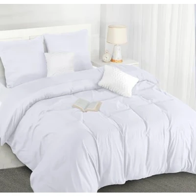 Immagine di Utopia Bedding Copripiumino Matrimoniale 240x220 Microfibra 240x220cm + Federe 80x80cm Bianco