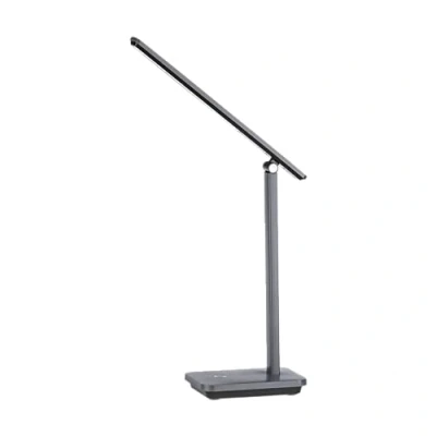 Immagine di Eglo Iniesta Lampada da tavolo a LED, ricarica USB, dimmerabile con funzione touch, per comodino, scrivania, ufficio, plastica in bianco e grigio, colore luce caldo, freddo