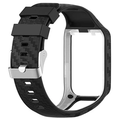 Immagine di LOKEKE Cinturino di Ricambio in Silicone Bicolore per Tomtom Runner 2, Adventurer, Golfer 3, Spark, Spark 3