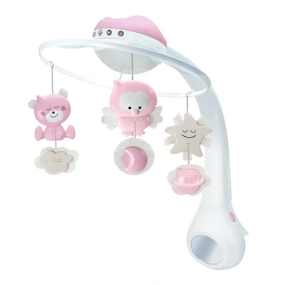 Immagine di Infantino 3 in 1 Projector Musical Mobile Convertible table cot light and projector, wake up mode to simulate daylight, complete with 6 melodies 4 nature sounds, pink