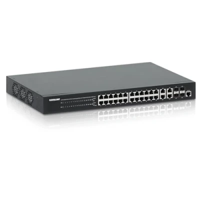 Immagine di Intellinet Switch gestito Web Gigabit Ethernet PoE+ a 24 porte con 4 combinate T/SFP