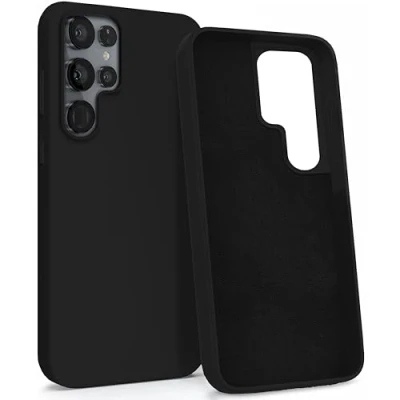 Immagine di MyGadget Custodia per Samsung Galaxy S22 Ultra Hardcase con Strato Microfibra &amp; Cover Silicone Resistente Protezione Antigraffio Antiurto Nero