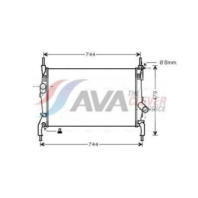 Immagine di AVA COOLING SYSTEMS Radiatore motore Alluminio 672mm 378mm 34mm Alette di raffreddamento montate meccanicamente FD2404
