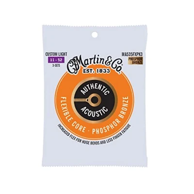 Immagine di Martin Corde MA535FX SP Flexible Core Bronzo fosforoso 3 Pack Light (12 54)